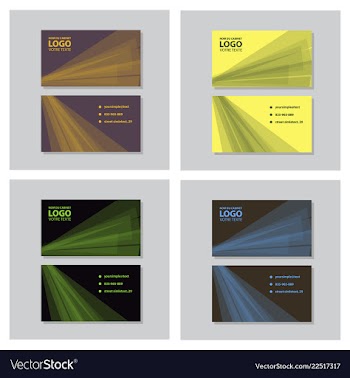 City background business card design template can vector image