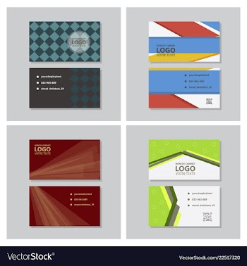City background business card design template can vector image