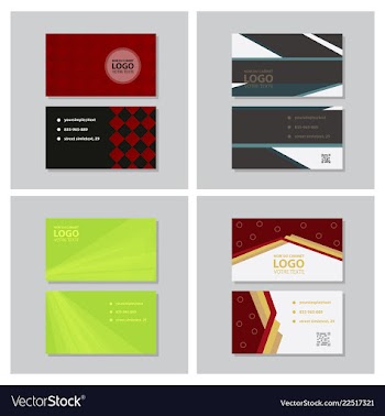 City background business card design template can vector image