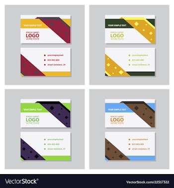 City background business card design template can vector image