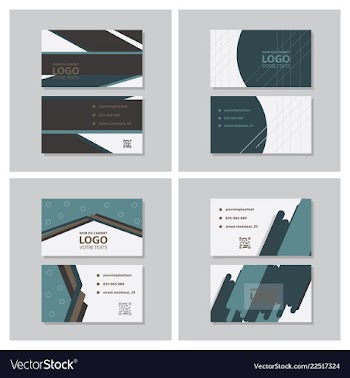 City background business card design template can vector image