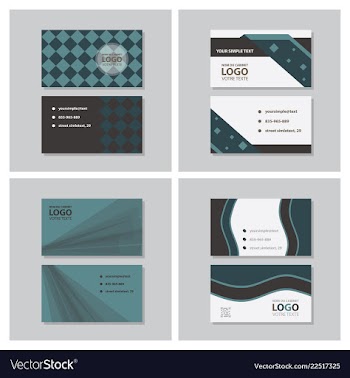 City background business card design template can vector image