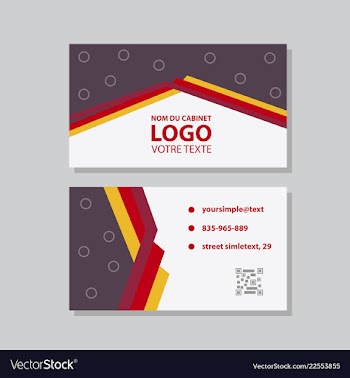 City background business card design template can vector image