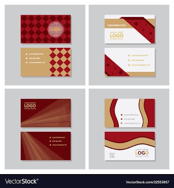 City background business card design template can vector image