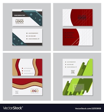 City background business card design template can vector image