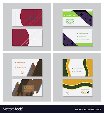 City background business card design template can vector image