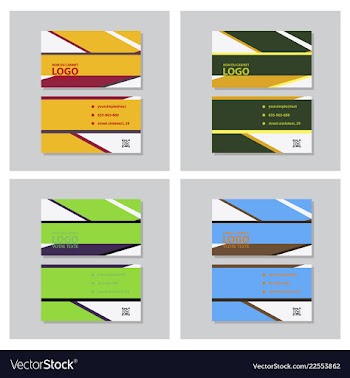 City background business card design template can vector image