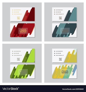 City background business card design template can vector image
