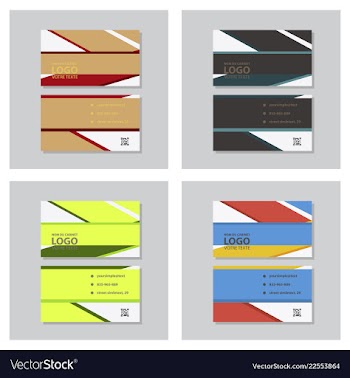 City background business card design template can vector image