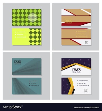 City background business card design template can vector image