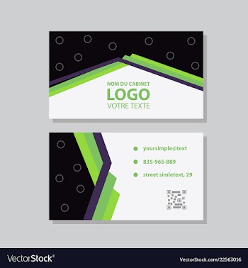 City background business card design template can vector image