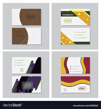 City background business card design template can vector image