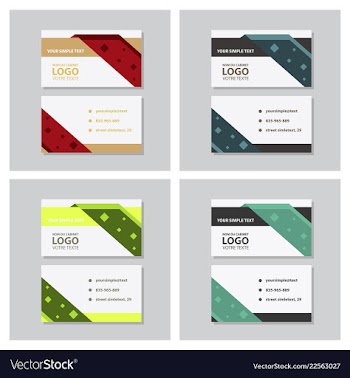 City background business card design template can vector image