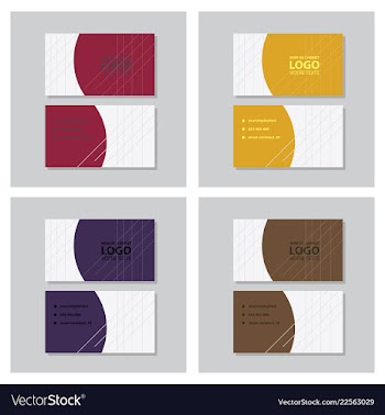 City background business card design template can vector image