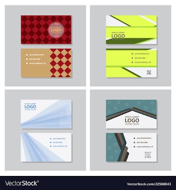 City background business card design template can vector image