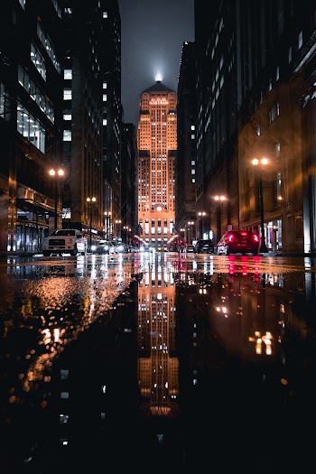 City Buildings At Night