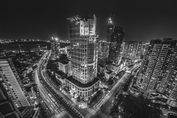 City Buildings at Night Time