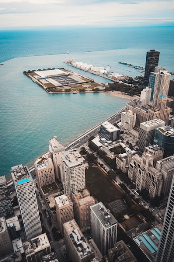 City Buildings Near Body of Water