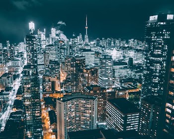 city buildings on top view