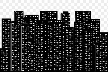 City buildings png silhouette border, | Free PNG - rawpixel