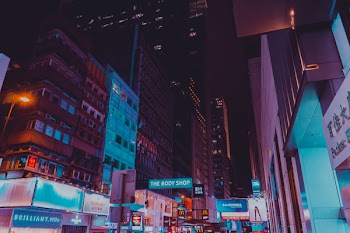 City during Night Time