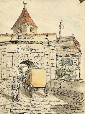 City gate with carriage (student | Free Photo - rawpixel