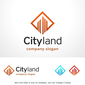 City Land Logo Template Design Vector, Emblem, Design Concept, Creative Symbol, Icon