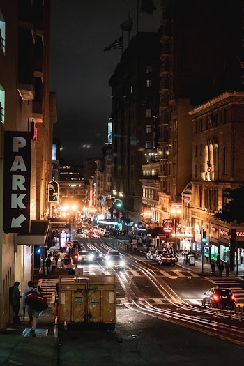 City Lights on Street