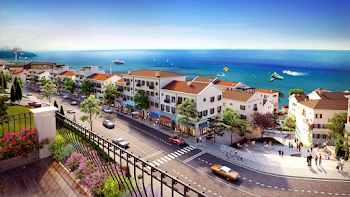 City Near Body of Water Artwork