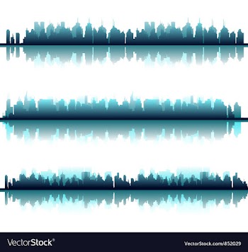 City panoramas set vector image