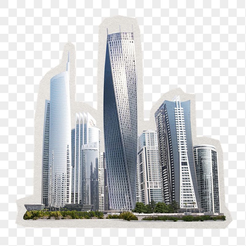 City skyline png off white | Free PNG - rawpixel