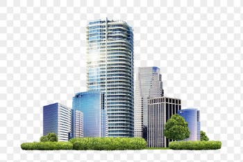City skyline png sticker, office | Free PNG - rawpixel