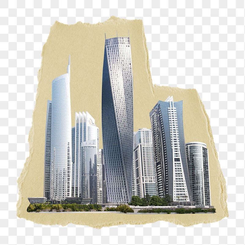City skyline png torn paper | Free PNG - rawpixel