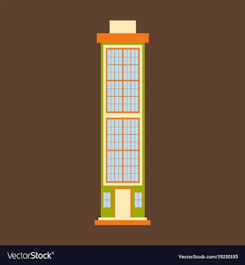 City skyscraper building urban design element vector image