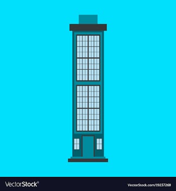 City skyscraper building urban design element vector image