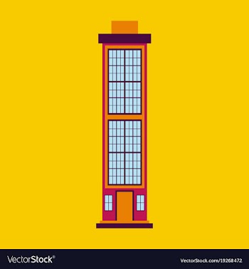 City skyscraper building urban design element vector image