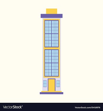 City skyscraper building urban design element vector image