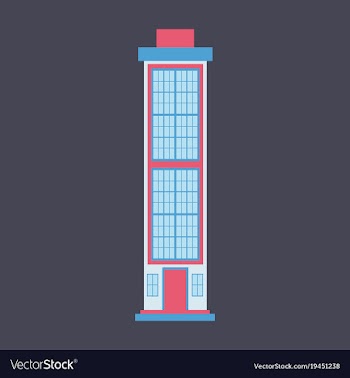 City skyscraper building urban design element vector image