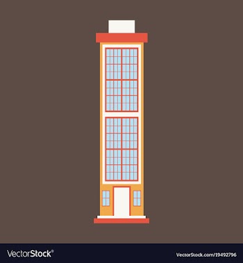 City skyscraper building urban design element vector image