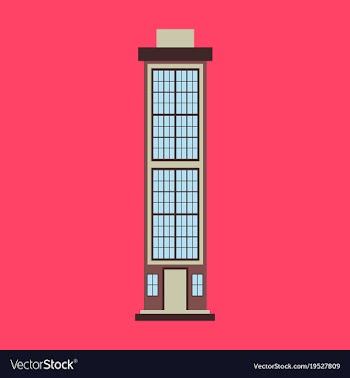 City skyscraper building urban design element vector image