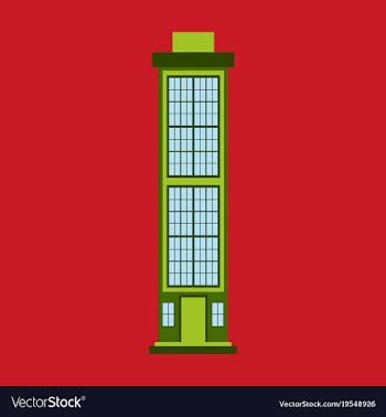 City skyscraper building urban design element vector image