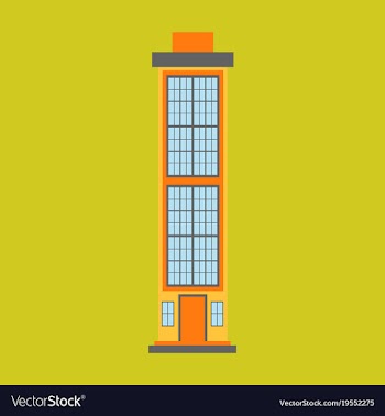 City skyscraper building urban design element vector image