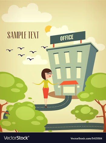 City stylized with buildings vector image