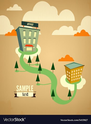 City stylized with buildings vector image