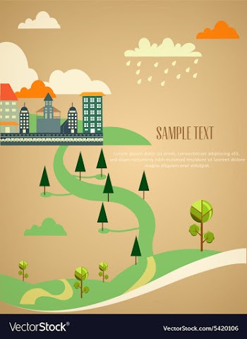 City stylized with buildings vector image