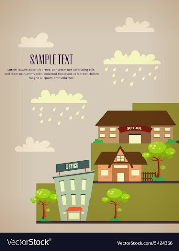 City stylized with buildings vector image