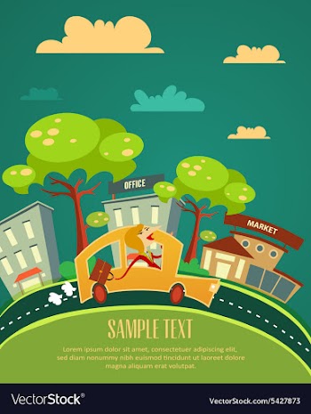 City stylized with buildings vector image