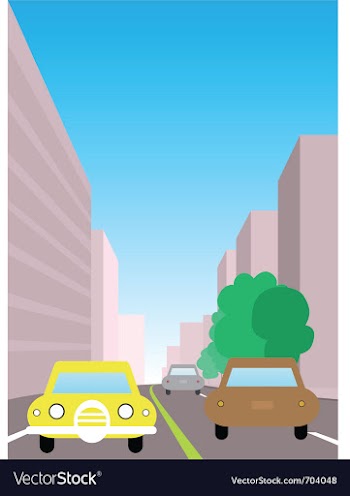 City traffic vector image
