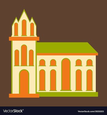 City travel landmark icon with flat design vector image