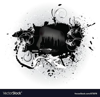 City with grunge vector image